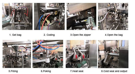 All Automatic Rotary Pouch Packing Machine Melon Seeds Weighing